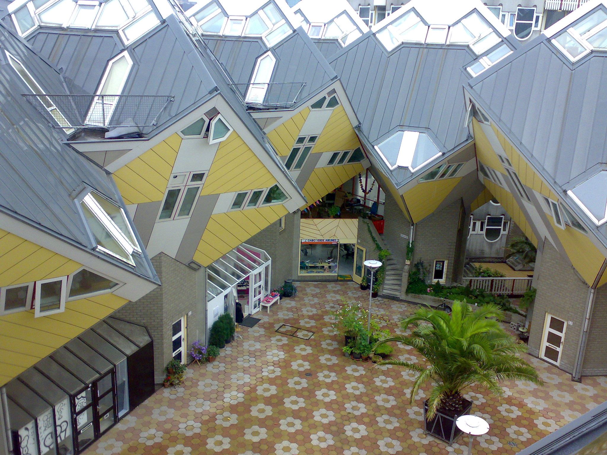 Interior complejo Casas Cubo, Rotterdam.